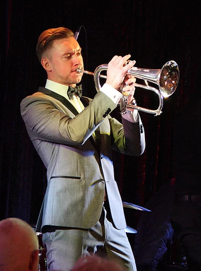 Ilya Serov playing trumpet