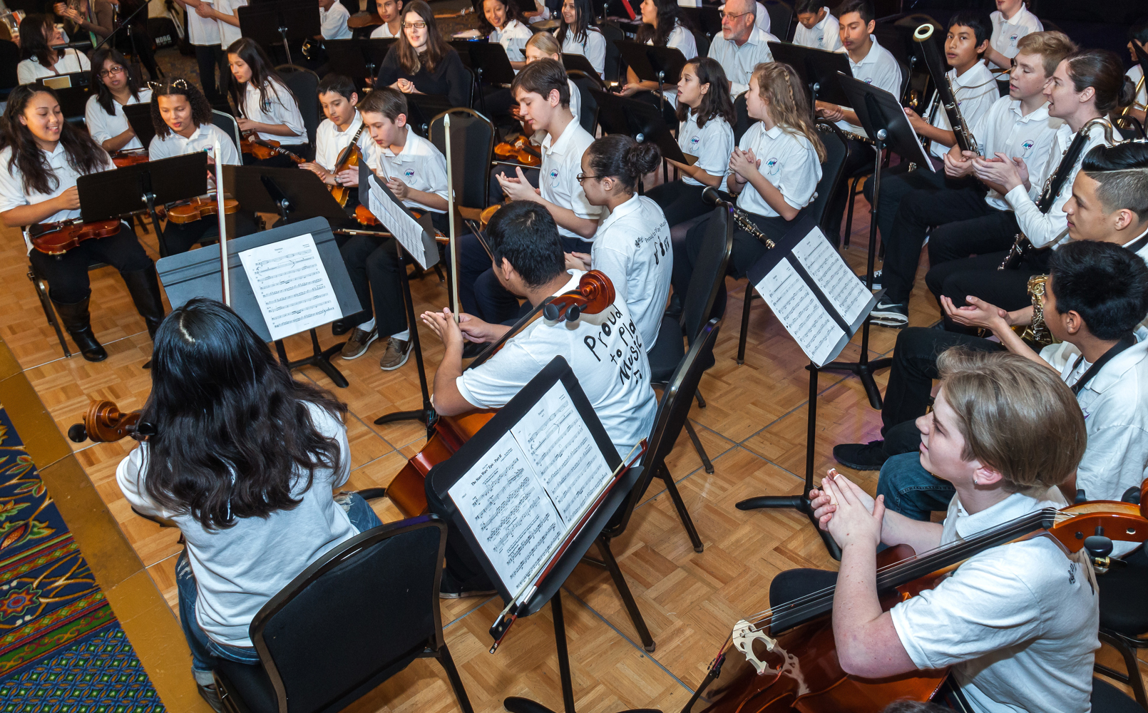 Harmony Project students performing in orchestra