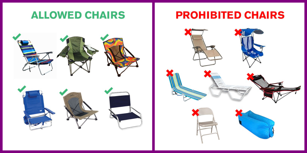 allowed and prohibited chairs